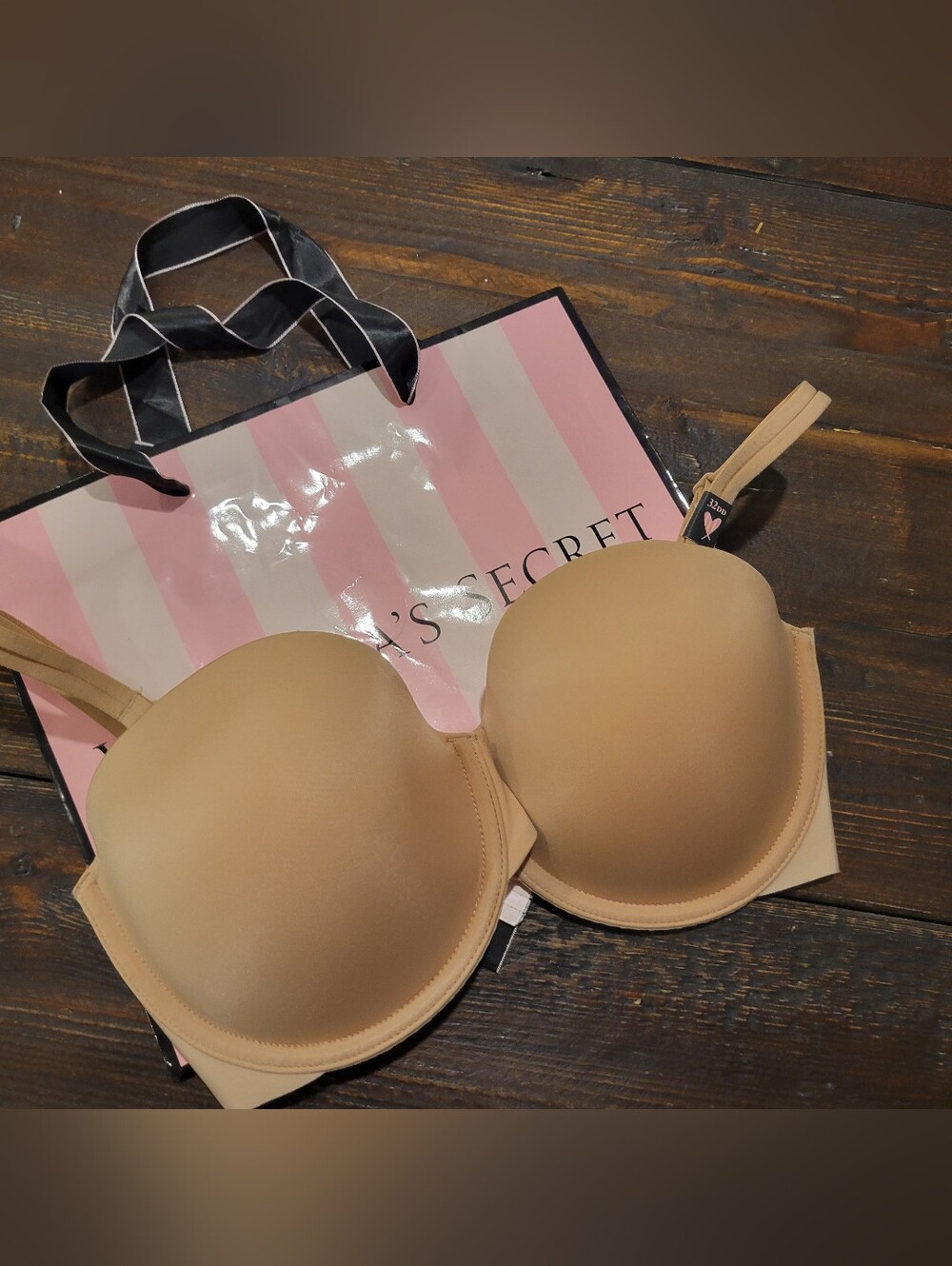 NEW Victoria's Secret Beige Multi Way Bra:32dd